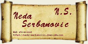 Neda Šerbanović vizit kartica